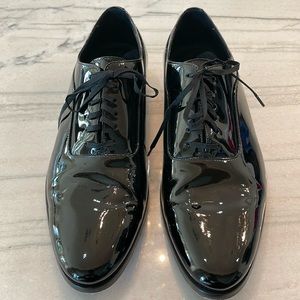 Tuxedo shoes in patent leather from Suit Supply.  Worn once!